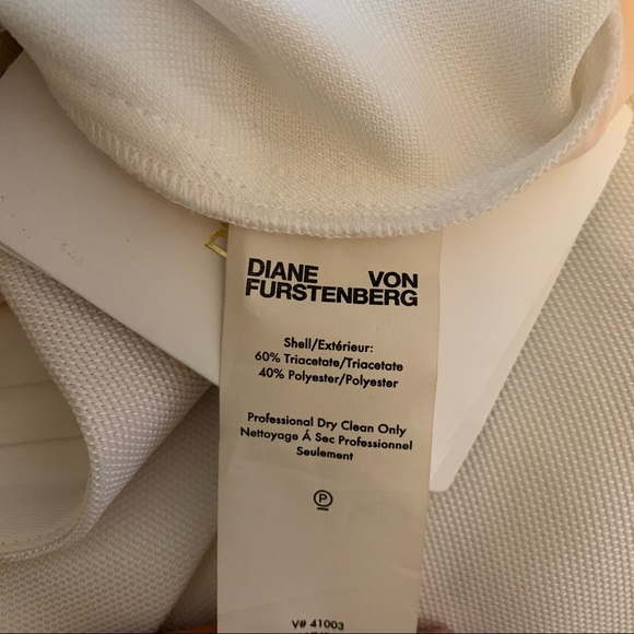 NWT Diane Von Furstenberg White Wide Leg Pant - Picture 8 of 11